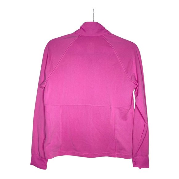 Adidas Full Zip Long Sleeve Pink Jacket With Pockets Size Medium - Picture 2 of 5